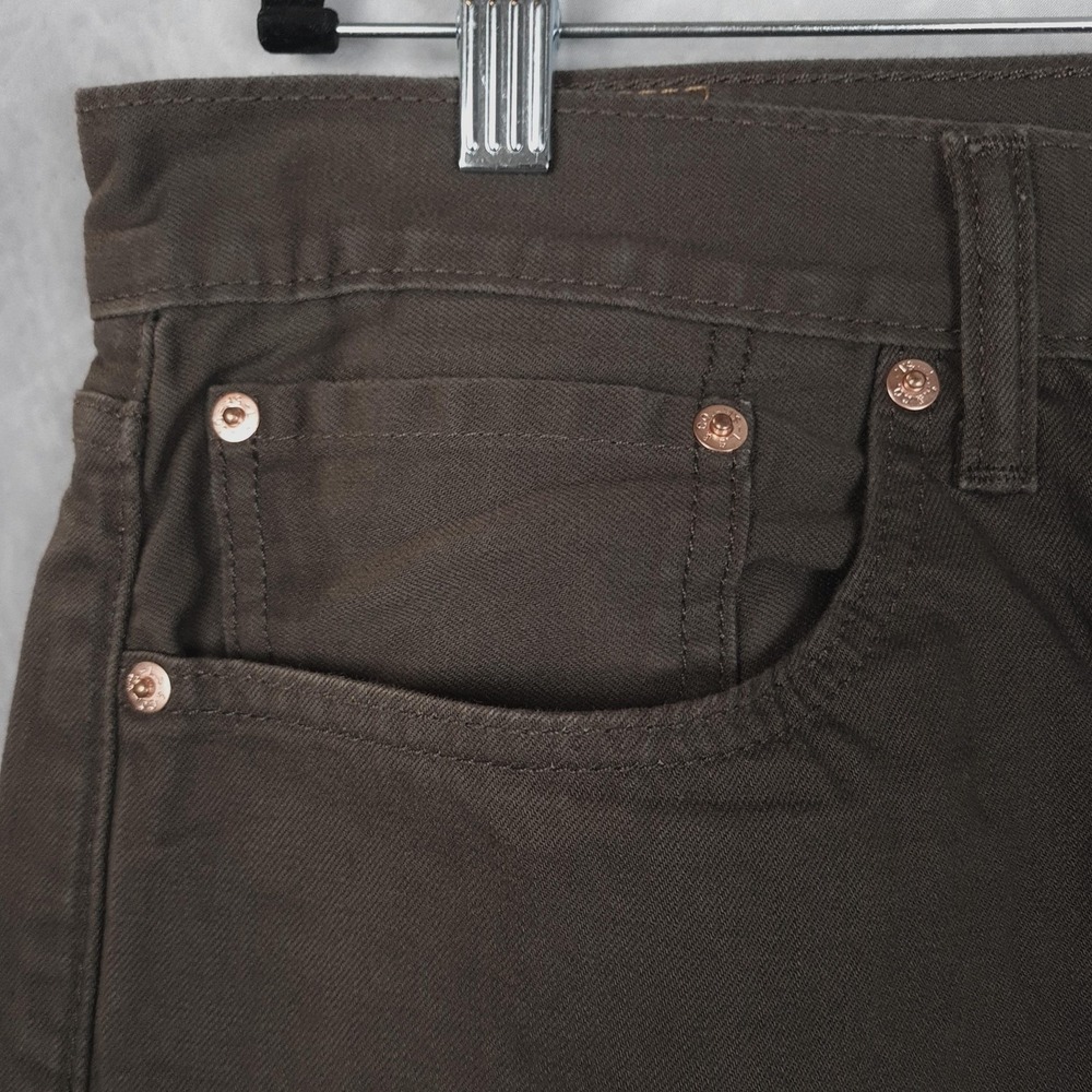 Levis 505 Jeans Mens 36 Dark Brown Denim Straight Leg Regular Fit Casual - Picture 4 of 16